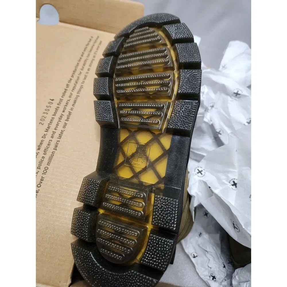 Dr. Martens Combs Tech Suede Boots Women’s 6 DMS Olive